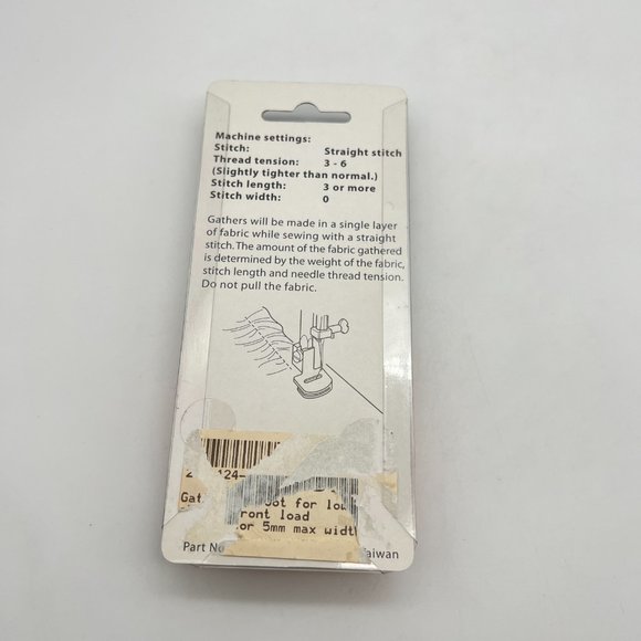 Janome Gathering Foot for Oscillating Hook Models 5mm Maximum Width Sewing NEW - Picture 5 of 5